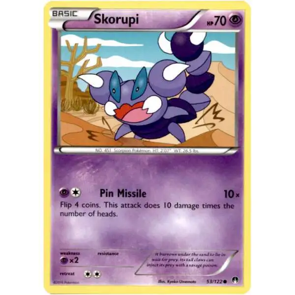 Pokemon Trading Card Game XY BREAKpoint Common Skorupi #53