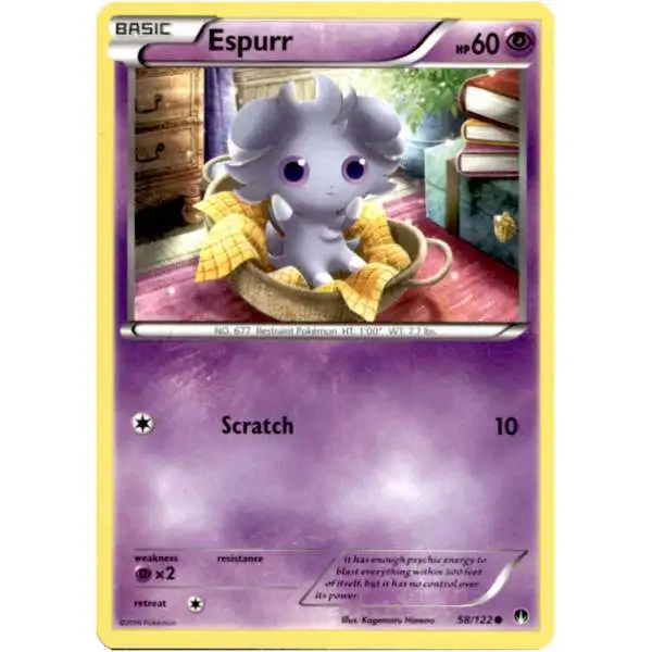 Pokemon Trading Card Game XY BREAKpoint Common Espurr #58