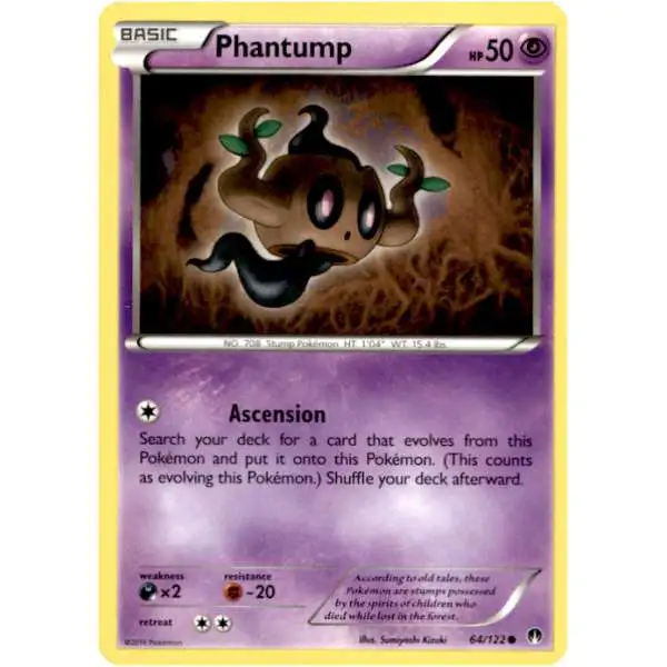 Pokemon Trading Card Game XY BREAKpoint Common Phantump #64