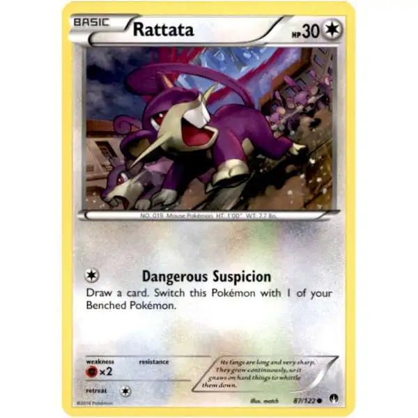 Pokemon Trading Card Game XY BREAKpoint Common Rattata #87