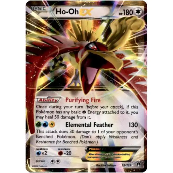 Pokemon Trading Card Game XY BREAKpoint Ultra Rare Ho-Oh EX #92 [Lightly Played]
