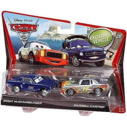 Disney / Pixar Cars Cars 2 Brent Mustangburger & Darrel Cartrip Diecast Car 2-Pack