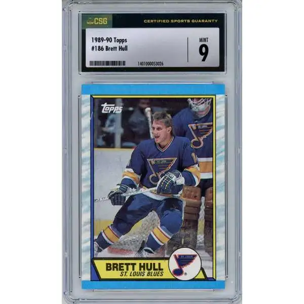 NHL 1989-90 Topps Brett Hull #186 [CSG 9]