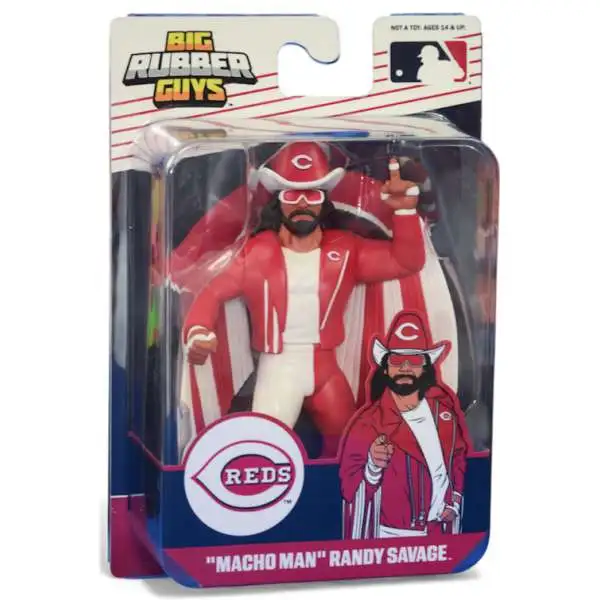 Big Rubber Guys WWE Wrestling The Macho Man Randy Savage Action Figure [Cincinnati Reds] (Pre-Order ships August)