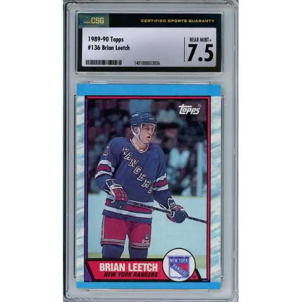NHL 1989-90 Topps Brian Leetch #136 [CSG 7.5]