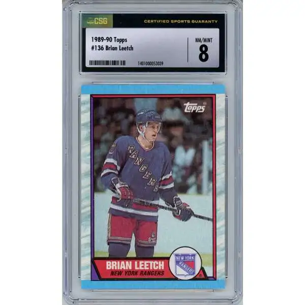 NHL 1989-90 Topps Brian Leetch #136 [CSG 8]