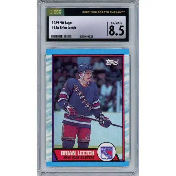 NHL 1989-90 Topps Brian Leetch #136 [CSG 8.5]