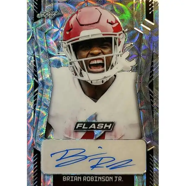 NFL 2022 Leaf Flash Brian Robinson Jr. 21/30 Autographed Single Card PA-BRJ