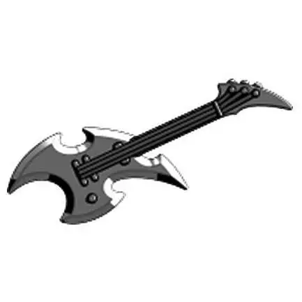 BrickArms Axe Guitar 2.5-Inch Minifigure Accessories [Gunmetal Loose]