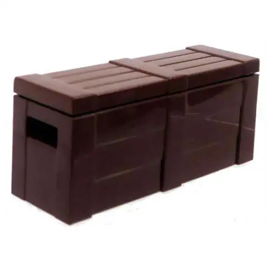 BrickArms Crate with Lid 2.5-Inch [Dark Brown]