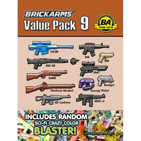 BrickArms Value Pack 9 2.5-Inch Weapons Pack