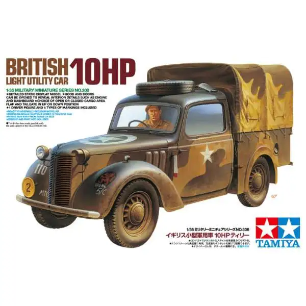 Tamiya USA Military Miniature British Light Utility Car 10HP Model Kit (Pre-Order ships September)