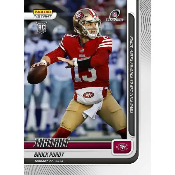 BROCK PURDY RC 2022 Panini Instant /2247 ROOKIE 49ers #186 NFL ID