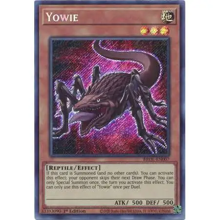 YuGiOh Trading Card Game Brothers of Legend Secret Rare Yowie BROL-EN007