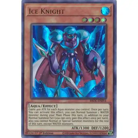 YuGiOh Trading Card Game Brothers of Legend Ultra Rare Ice Knight BROL-EN014