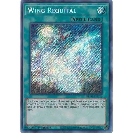 YuGiOh Trading Card Game Brothers of Legend Secret Rare Wing Requital BROL-EN016