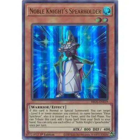 YuGiOh Trading Card Game Brothers of Legend Ultra Rare Noble Knight's Spearholder BROL-EN019
