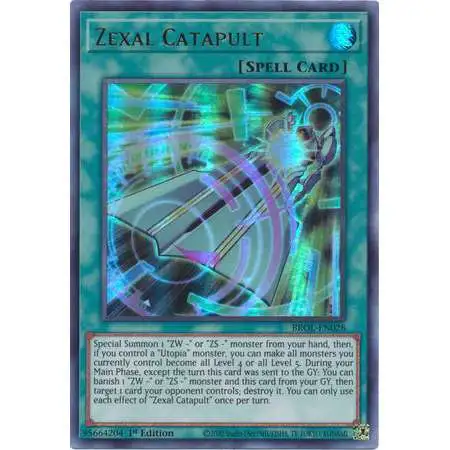 YuGiOh Trading Card Game Brothers of Legend Ultra Rare Zexal Catapult BROL-EN028