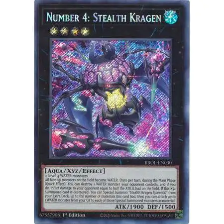 YuGiOh Trading Card Game Brothers of Legend Secret Rare Number 4: Stealth Kragen BROL-EN030