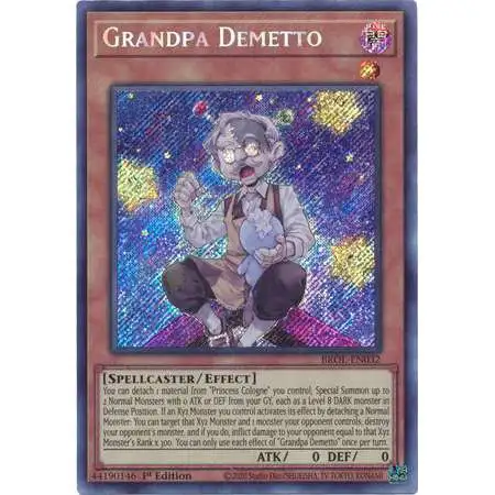 YuGiOh Trading Card Game Brothers of Legend Secret Rare Grandpa Demetto BROL-EN032
