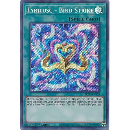 YuGiOh Trading Card Game Brothers of Legend Secret Rare Lyrilusc - Bird Strike BROL-EN036