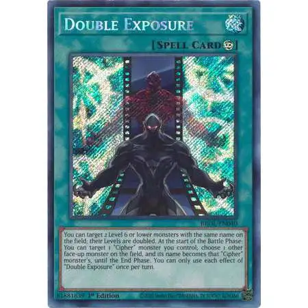 YuGiOh Trading Card Game Brothers of Legend Secret Rare Double Exposure BROL-EN040