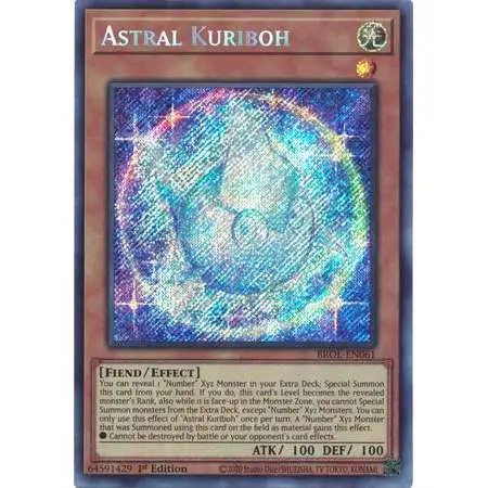 YuGiOh Trading Card Game Brothers of Legend Secret Rare Astral Kuriboh BROL-EN061