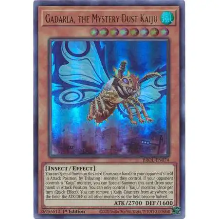 YuGiOh Trading Card Game Brothers of Legend Ultra Rare Gadarla, the Mystery Dust Kaiju BROL-EN074