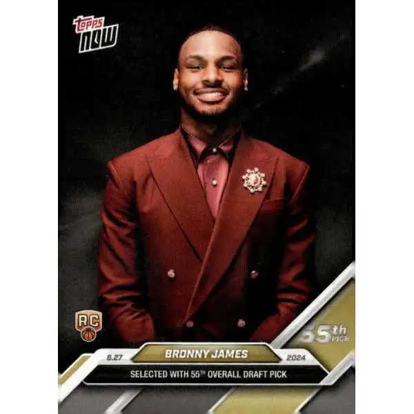 NBA 2024 NOW Basketball Bronny James D-9 [Rookie Card, 55th Overall Draft Pick]