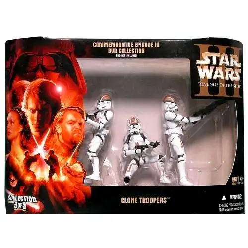 Star Wars Revenge of the Sith Commemorative Episode III DVD Collection Clone Troopers Exclusive Action Figure 3-Pack #3 of 3