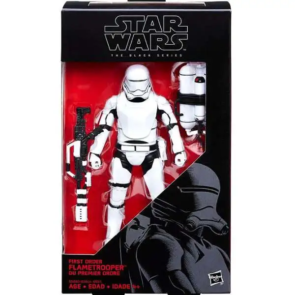 Star Wars The Force Awakens Black Series First Order Flametrooper Action Figure [Damaged Package]