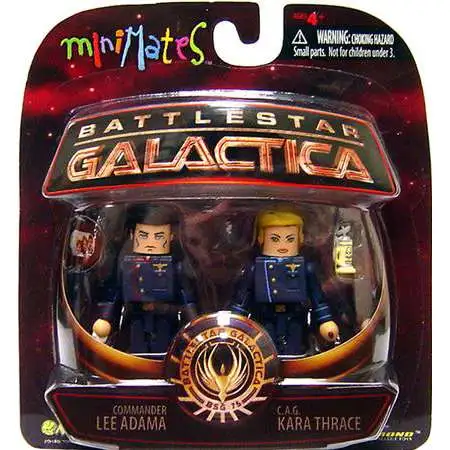 Battlestar Galactica Modern Series 3 MiniMates CAG Kara Thrace & Commander Lee Adama Minifigure 2-Pack