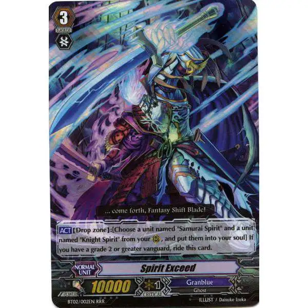 Cardfight Vanguard Onslaught of Dragon Souls Triple Rare Spirit Exceed BT02-002