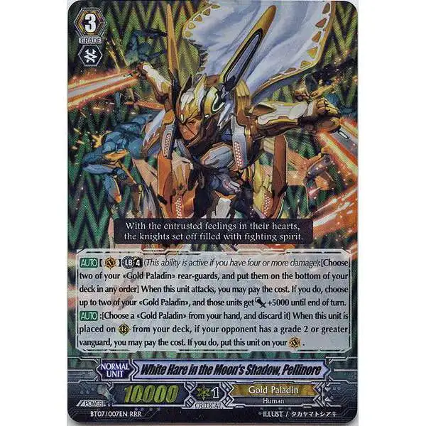 Cardfight Vanguard Rampage of the Beast King Triple Rare RRR White Hare in the Moon's Shadow, Pellinore BT07-007