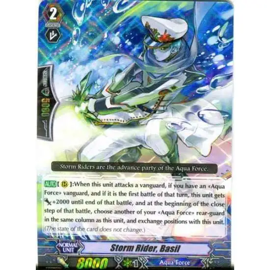 Cardfight Vanguard Blue Storm Armada Triple Rare RRR Storm Rider, Basil BT08-007