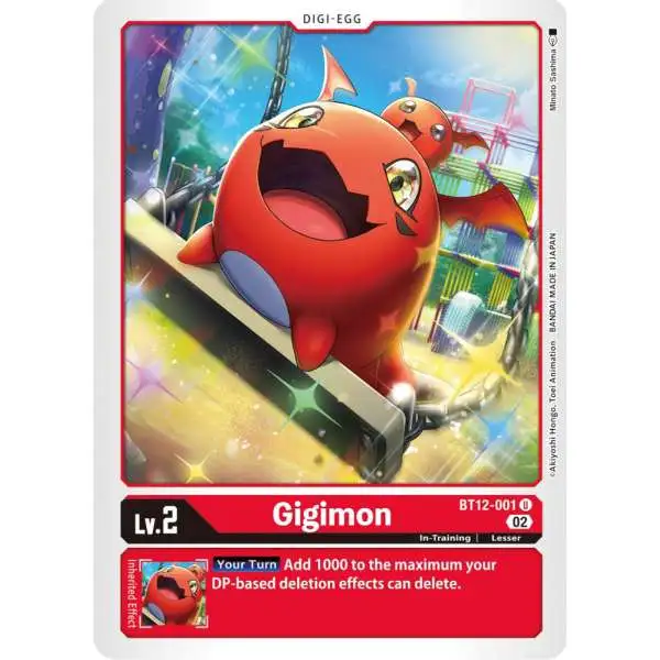 Digimon Trading Card Game Across Time Uncommon Gigimon BT12-001