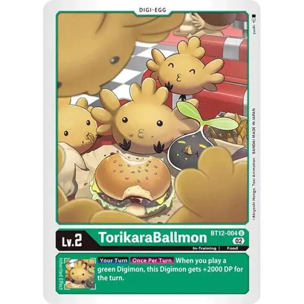 Digimon Trading Card Game Across Time Uncommon TorikaraBallmon BT12-004