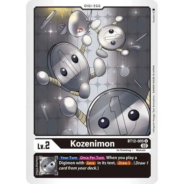 Digimon Trading Card Game Across Time Uncommon Kozenimon BT12-005
