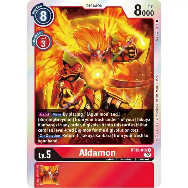 Digimon Trading Card Game Across Time Rare Aldamon BT12-015