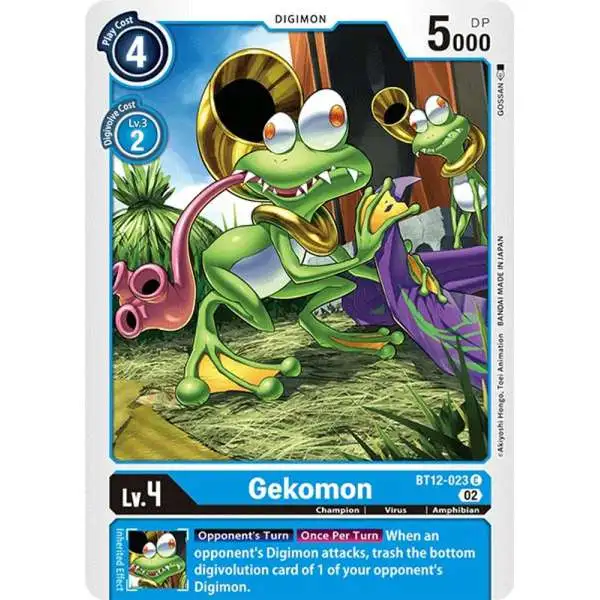 Digimon Trading Card Game Across Time Common Gekomon BT12-023