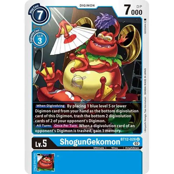 Digimon Trading Card Game Across Time Uncommon ShogunGenkomon BT12-026