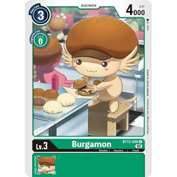 Digimon Trading Card Game Across Time Common Burgamon BT12-046