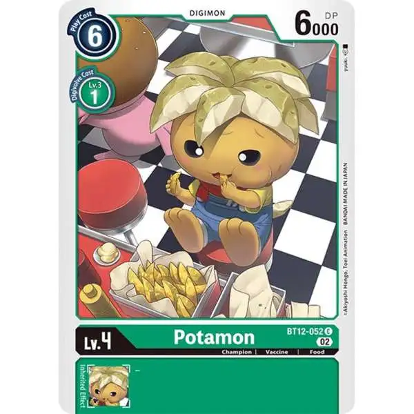Digimon Trading Card Game Across Time Common Potamon BT12-052