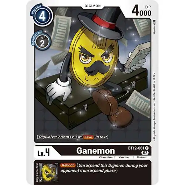 Digimon Trading Card Game Across Time Common Ganemon BT12-061