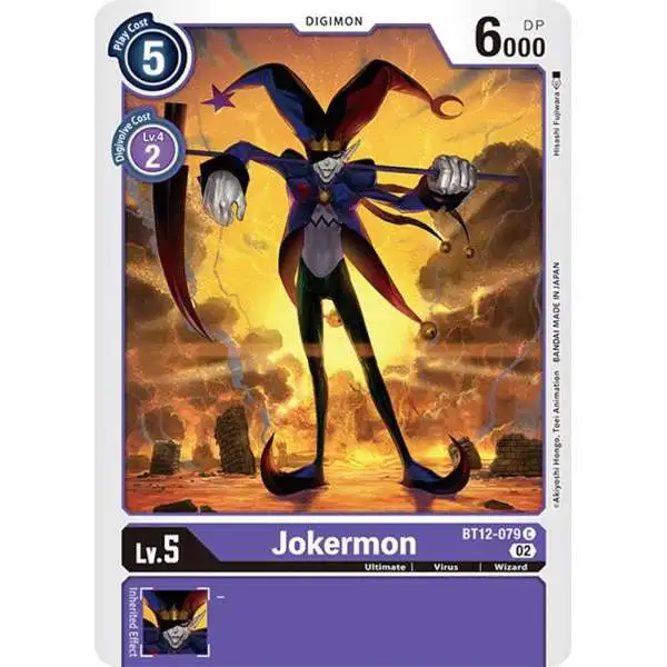 Digimon Trading Card Game Across Time Common Jokermon BT12-079