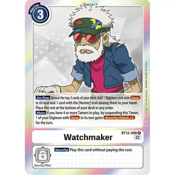Digimon Trading Card Game Across Time Rare Watchmaker BT12-098