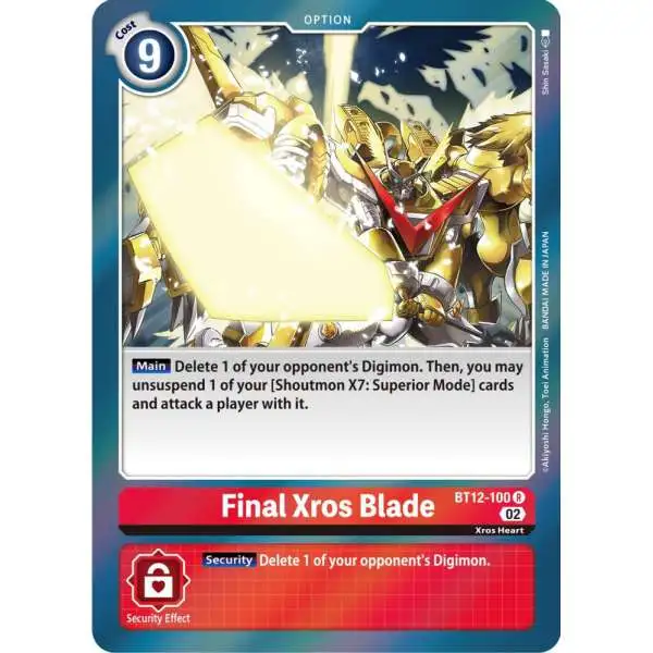 Digimon Trading Card Game Across Time Rare Final Xros Blade BT12-100
