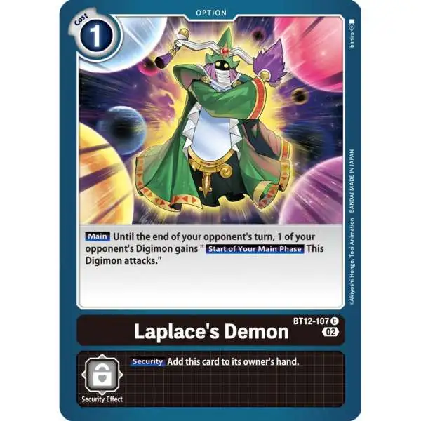 Digimon Trading Card Game Across Time Common Laplace's Demon BT12-107