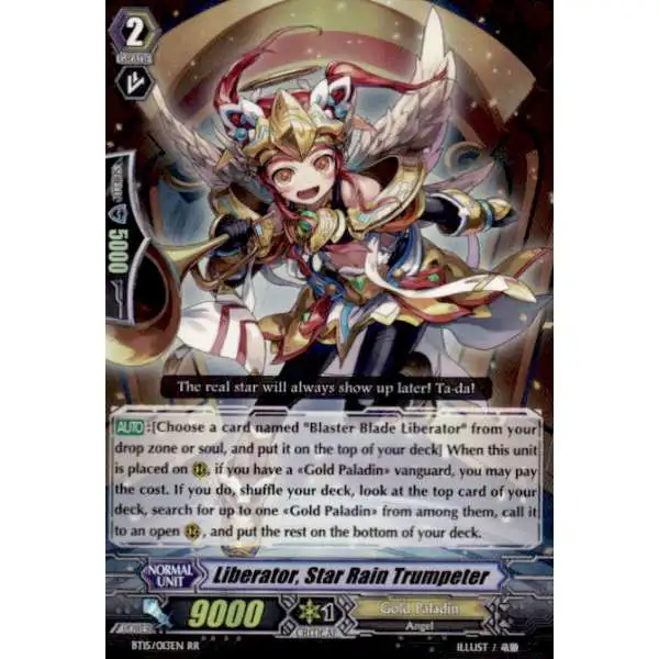 Cardfight Vanguard Infinite Rebirth Double Rare Liberator, Star Rain Trumpeter BT15/013