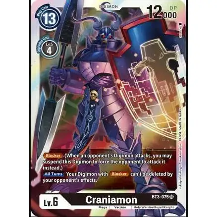 Digimon Trading Card Game Release Special Booster Super Rare Craniamon Bt3-075